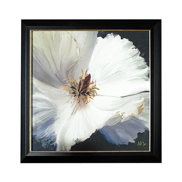 Obraz w metalizowanej ramie Graham & Brown Floral, 80x80 cm