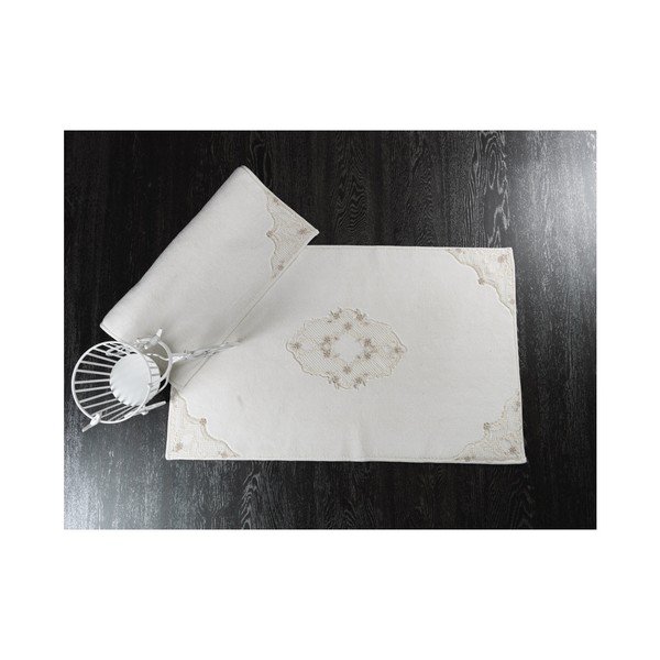 Zestaw 2 jasnobeżowych bawełnianych dywaników łazienkowych Confetti Bathmats Perla