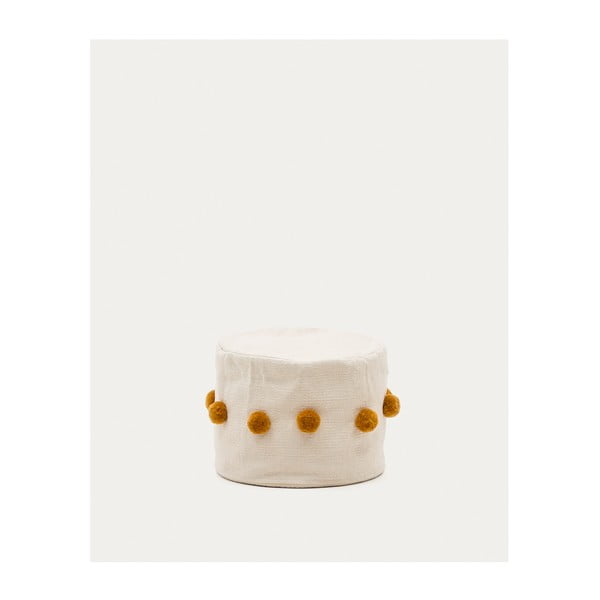 Musztardowo-beżowy puf Manua – Kave Home-image-3