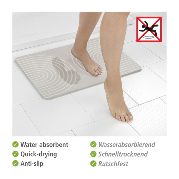 Beżowy dywanik łazienkowy okrzemkowy (z diatomitu) 39x60 cm Nazca – Wenko-image-4