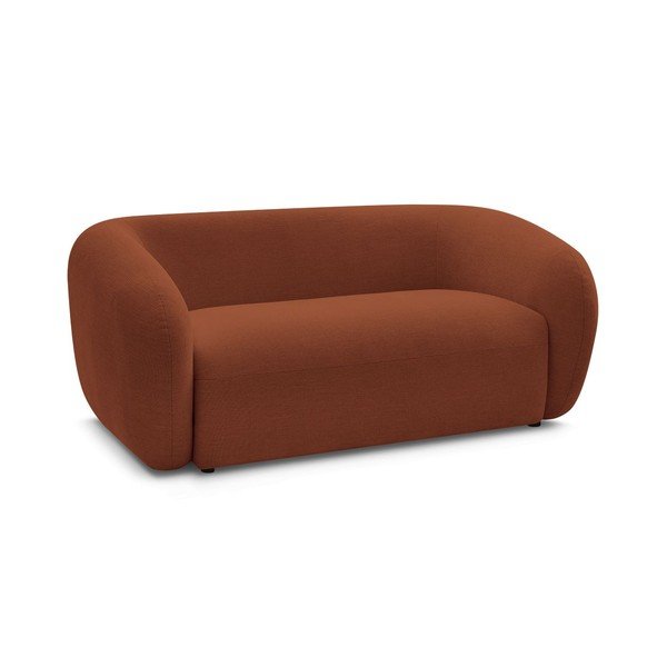 Pomarańczowa sofa z tkaniny szenilowej 160 cm Celine – Bobochic Paris-image-2