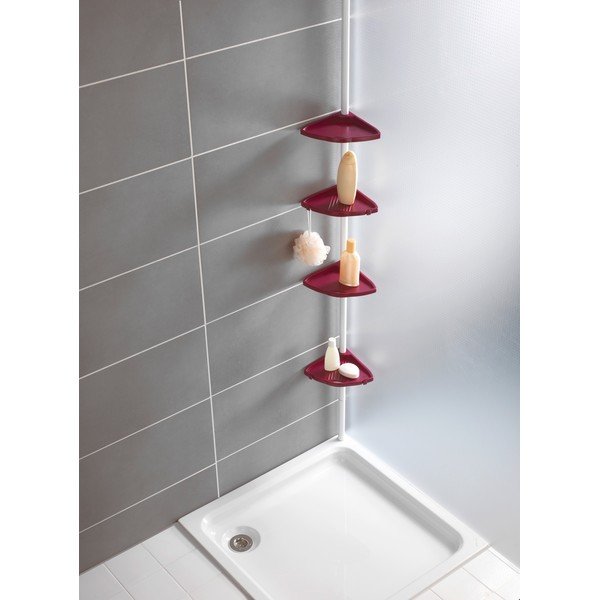 Różowa teleskopowa półka prysznicowa Wenko Compact-image-3