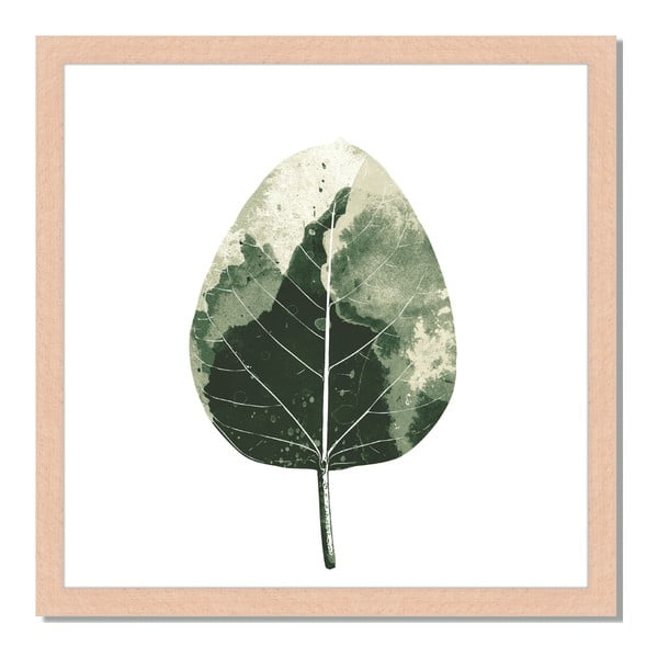 Obraz w ramie Liv Corday Scandi Old Leaf, 40x40 cm