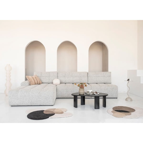 Beżowy rozkładany narożnik modułowy ze schowkiem (lewostronny) Lulu – Miuform-image-1