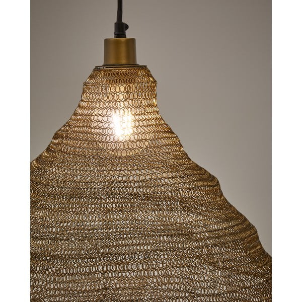 Lampa wisząca w kolorze złota z metalowym kloszem ø 48,5 cm Sarraco – Kave Home-image-1