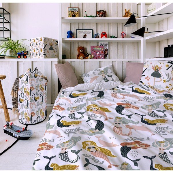 Pościel dziecięca z satyny bawełnianej 200x140 cm Magic Creatures – Butter Kings-image-1