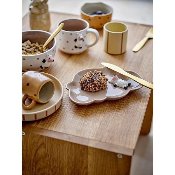 Biały ceramiczny kubek dla dzieci na kakao 370 ml Dolly – Bloomingville Mini-image-1