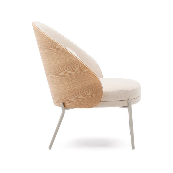 Beżowy fotel z tkaniny szenilowej Eamy – Kave Home-image-3