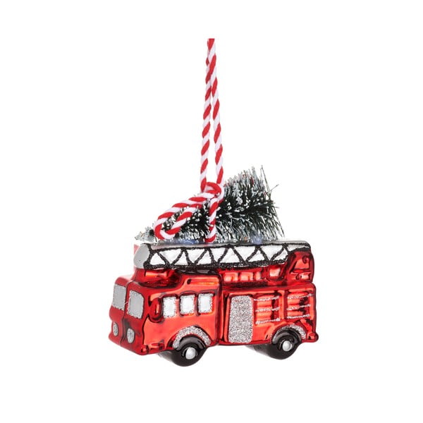 Ozdoba świąteczna wykonana ręcznie 8 cm Fire Engine – Sass & Belle