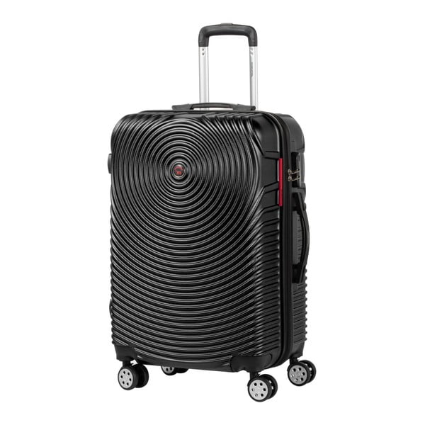 Czarna walizka na kółkach Murano Traveller, 65x40 cm