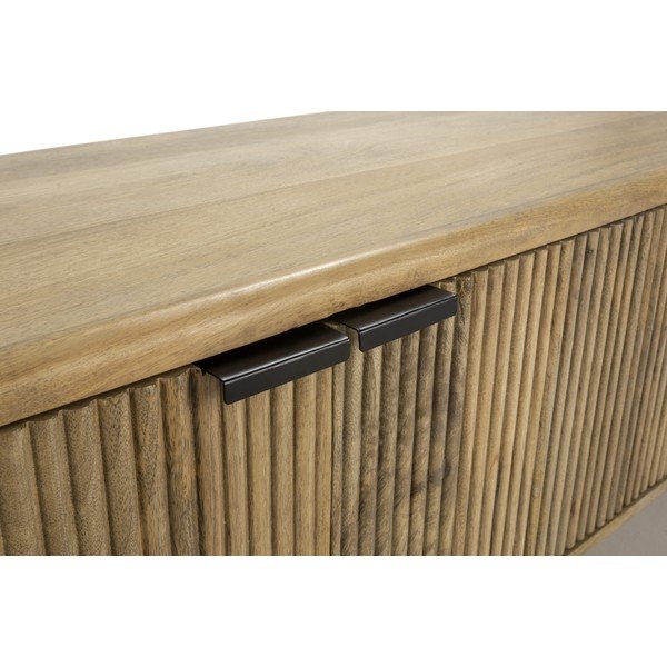 Szafka pod TV z litego drewna mango w naturalnym kolorze 190x50x40 cm Mundra – MOME-image-3