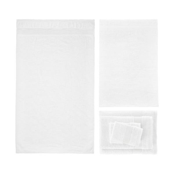 Białe bawełniane ręczniki frotte zestaw 6 szt. Anti-Bacterial – Catherine Lansfield-image-2