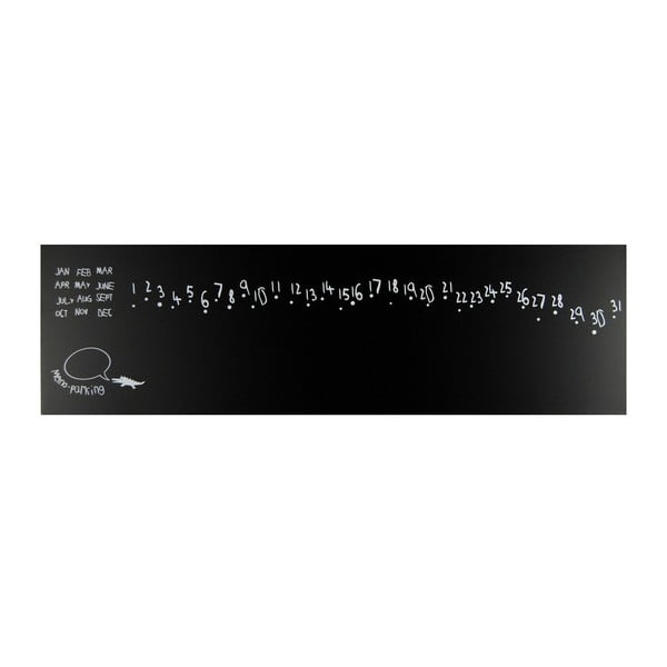 Magnetyczny kalendarz Krok Black, 100x30 cm