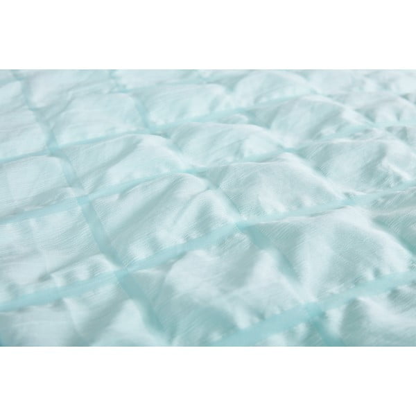 Miętowa pościel jednoosobowa z kory 140x200 cm Naomi – My House-image-1