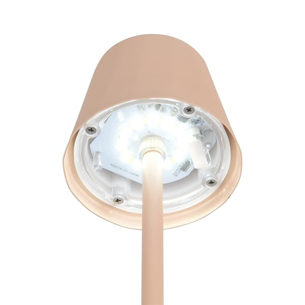 Kremowa lampa stołowa LED z metalowym kloszem (wysokość 21 cm) Diaz – Trio-image-4