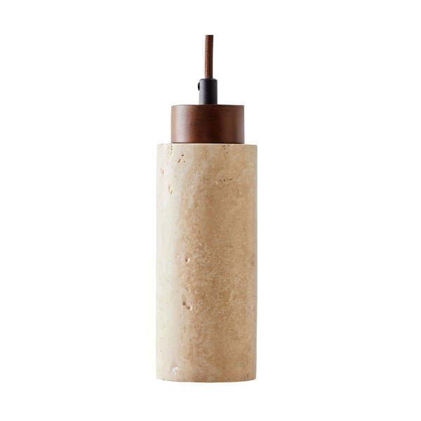 Beżowa lampa wisząca z kamiennym kloszem ø 6,5 cm Selma – Opviq lights-image-4