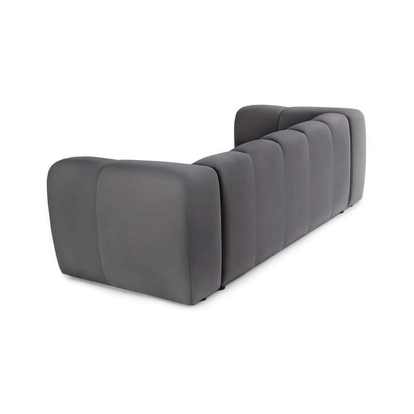 Szara aksamitna sofa 225 cm Cube – Bonami Selection-image-4