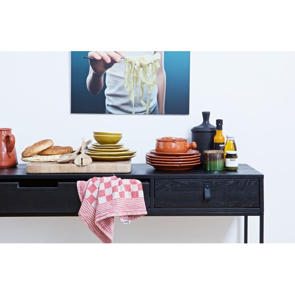 Czarna konsola z drewna dębowego WOOOD Silas-image-1