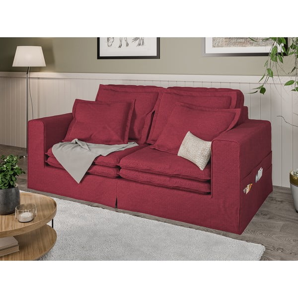 Czerwona sofa 196 cm Nora – Ropez-image-3