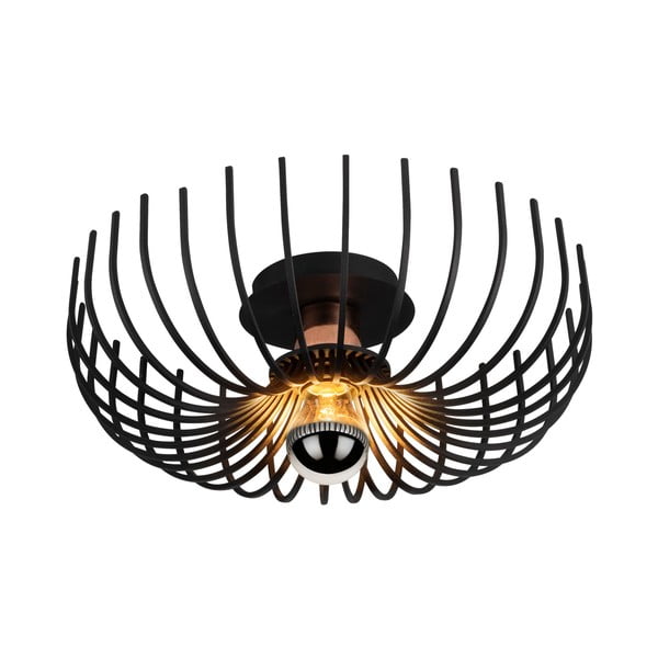 Czarna lampa sufitowa z metalowym kloszem ø 36 cm Aspendos – Opviq lights-image-2