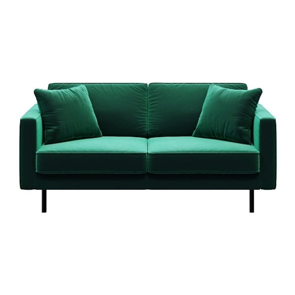 Zielona aksamitna sofa 167 cm Kobo – MESONICA