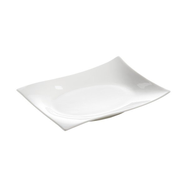 Biały porcelanowy talerz Maxwell & Williams Motion, 20,5x15 cm