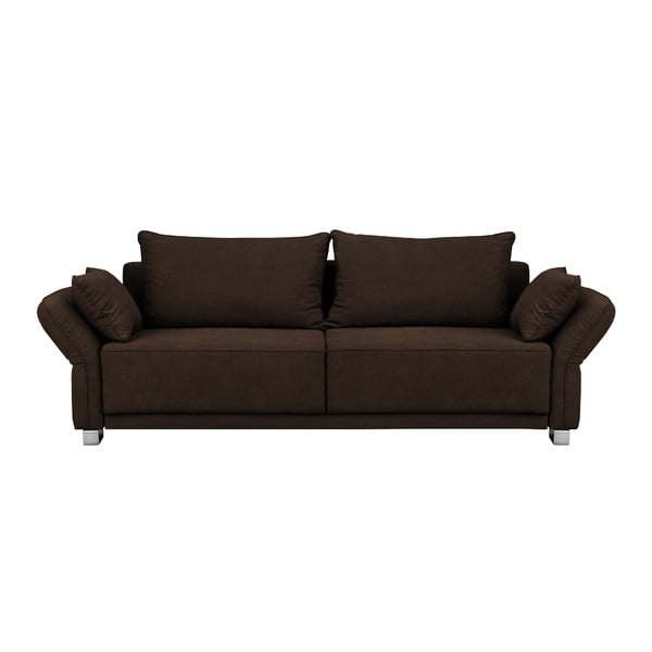 Brązowa sofa rozkładana ze schowkiem Windsor & Co Sofas Casiopeia, 245 cm