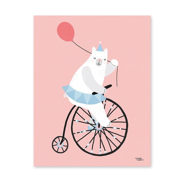 Plakat Michelle Carlslund Cycling Bear, 30x40 cm
