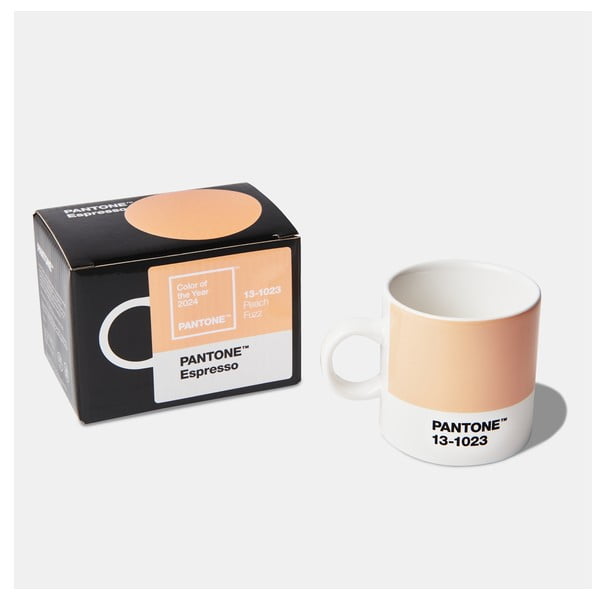 Pomarańczowy ceramiczny kubek na espresso 120 ml Peach Fuzz 13-1023 – Pantone-image-1