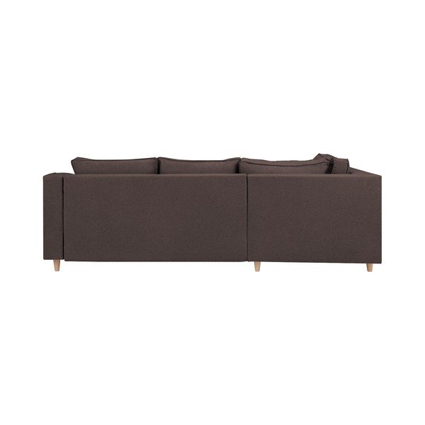 Ciemnobrązowa rozkładana 4-osobowa sofa Mazzini Sofas Jonquille, lewostronna-image-4