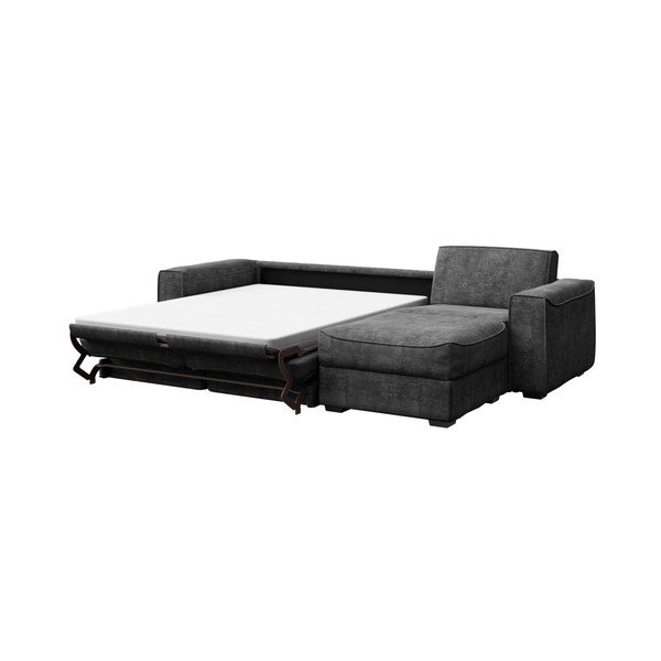 Grafitowa sofa rozkładana z wielofunkcyjnym szezlongiem MESONICA Munro, dł. 308 cm-image-3