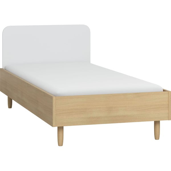 Łóżko z nogami z drewna sosnowego Vox Boca, 90x200 cm
