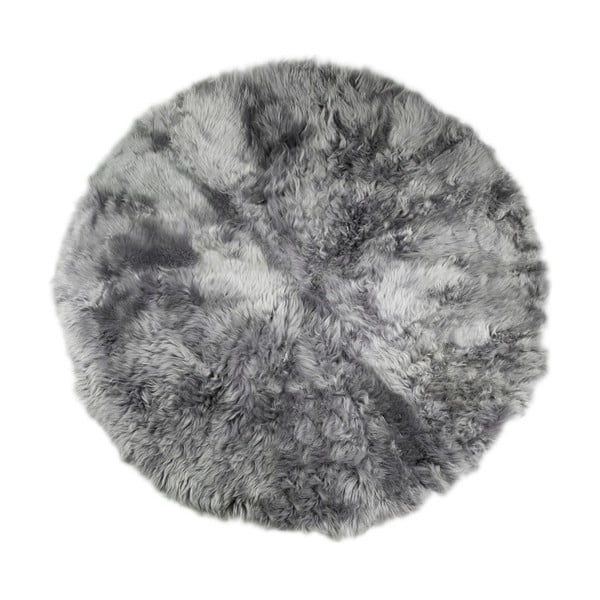 Szary dywan futrzany Rundo, ⌀ 150 cm