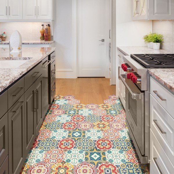 Zestaw 10 naklejek na podłogę Ambiance Floor Stickers Hexagons Lorena, 40x90 cm-image-1