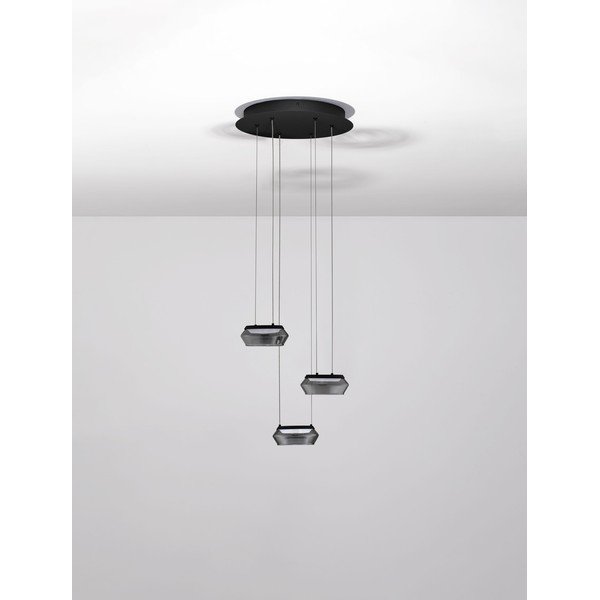 Szklana lampa wisząca LED ze ściemniaczem w kolorze matowej czerni ø 35 cm Jailyn – Nova Luce-image-3