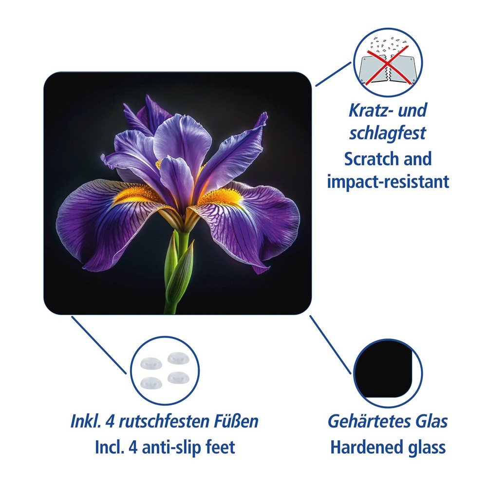 Płyta ochronna na ścianę przy kuchence ze szkła hartowanego 50x56 cm Iris – Wenko (zdjęcie 4)