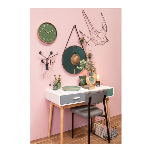 Lustro ścienne z czarną ramą PT LIVING Balanced, ø 47 cm-image-1