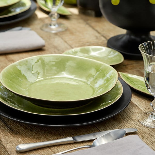 Jasnozielony głęboki talerz kamionkowy Costa Nova Riviera, ⌀ 25 cm-image-2