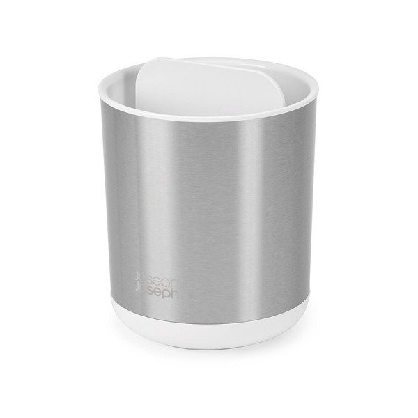Kubek na szczoteczki do zębów ze stali nierdzewnej w kolorze srebra Duo Steel – Joseph Joseph
