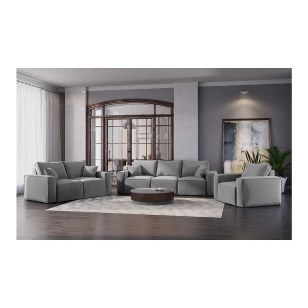 Szara sofa Cosmopolitan Design Miami, 180 cm-image-4