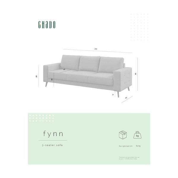 Ciemnoniebieska sofa 233 cm Fynn – Ghado-image-3