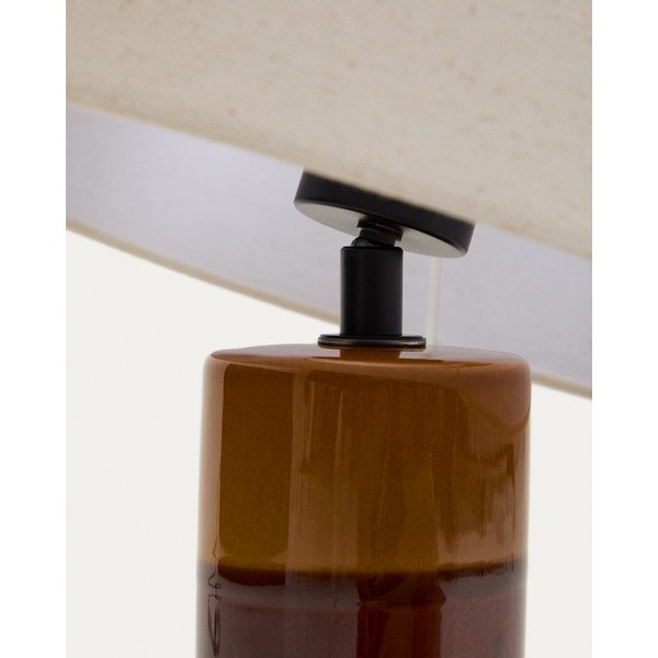 Lampa stołowa z tekstylnym kloszem (wysokość 61,5 cm) Mavran – Kave Home-image-3