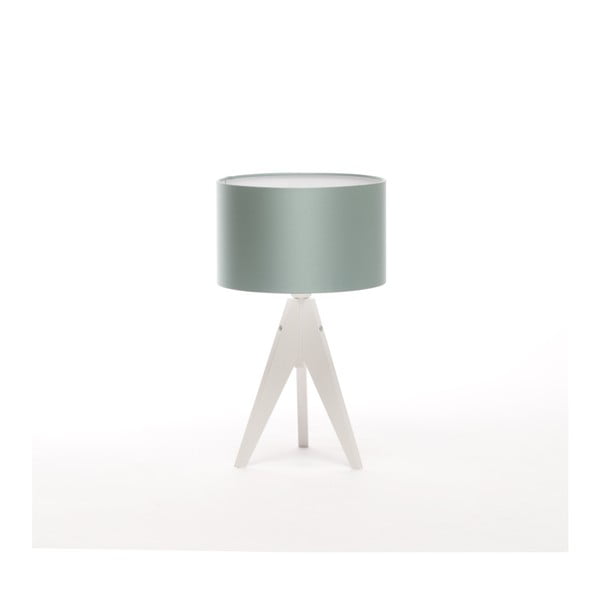 Stalowo-niebieska lampa stołowa 4room Artist, biała lakierowana brzoza, Ø 25 cm