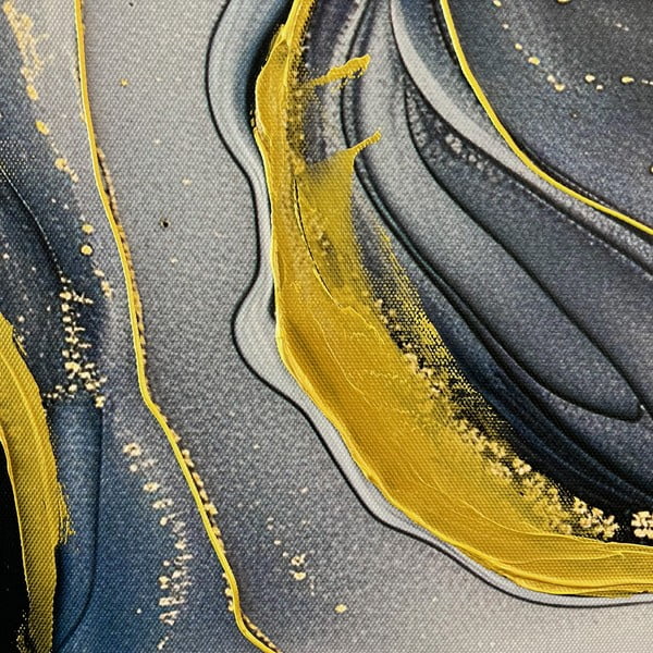 Obraz z ręcznie malowanymi elementami 70x100 cm Sky – Styler-image-2