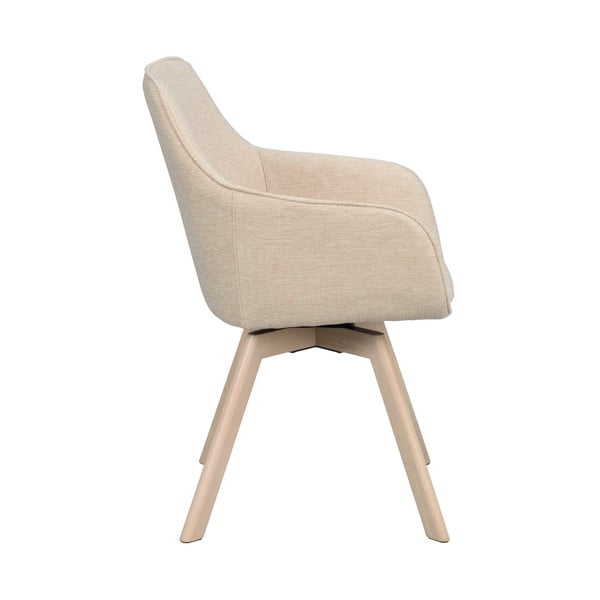 Beżowe tapicerowane fotele jadalniane zestaw 2 szt. Alison – Rowico-image-3