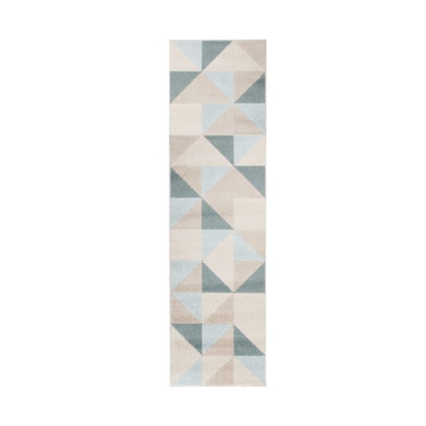 Beżowo-niebieski chodnik Flair Rugs Urban Triangle, 60x220 cm