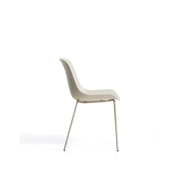 Beżowe plastikowe krzesło ogrodowe Altea – Kave Home-image-3