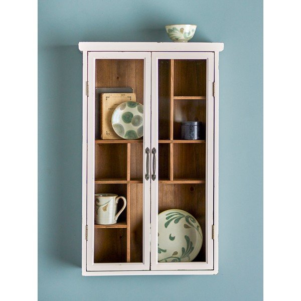 Biała witryna z litego drewna jodłowego 50x80x14 cm Hazem – Bloomingville-image-2