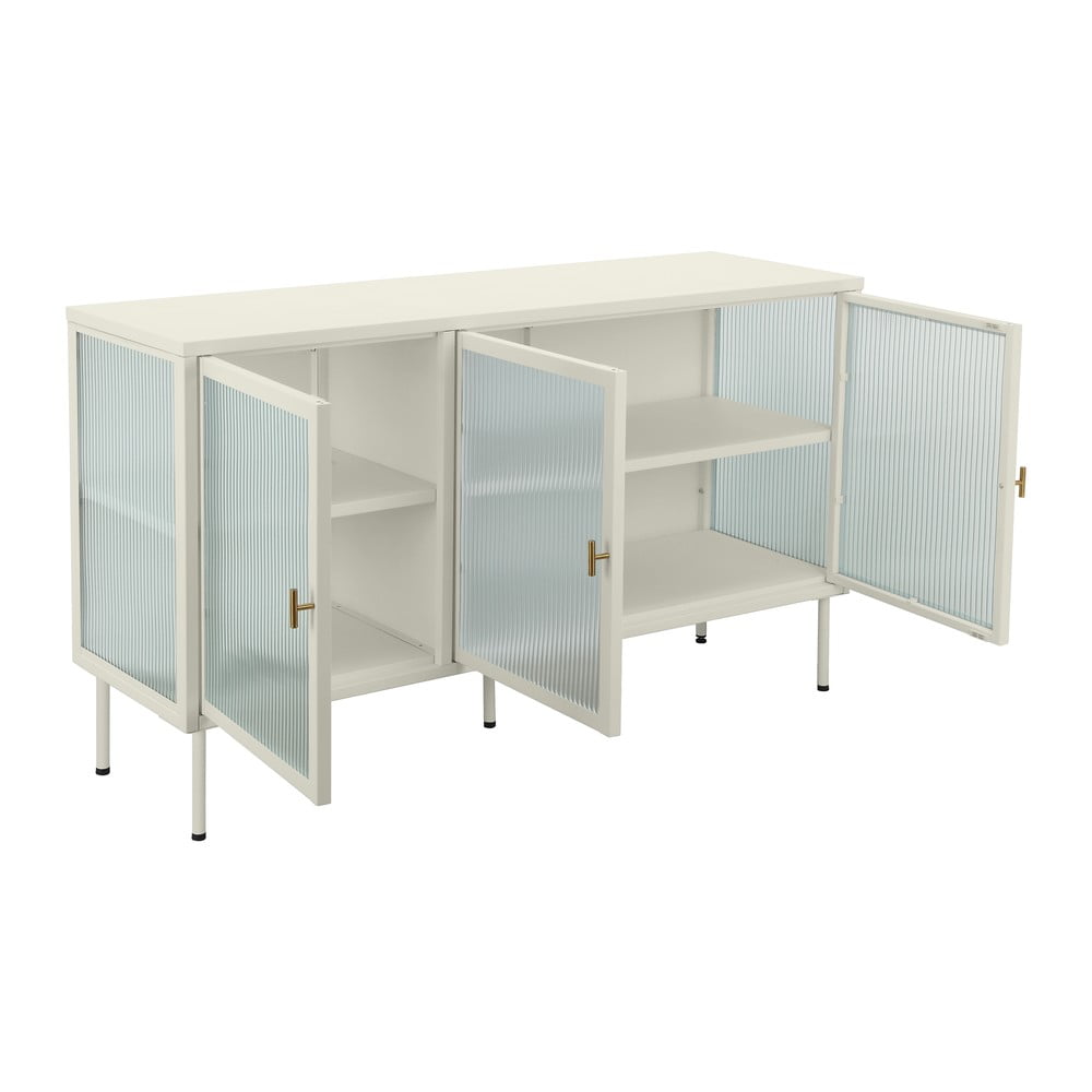 Kremowa metalowa witryna 130x75 cm Rosalie – Støraa (zdjęcie 3)