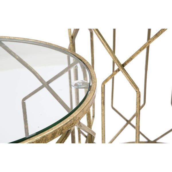 Okrągłe stoliki ze szklanym blatem zestaw 2 szt. ø 42 cm Tunisi – Mauro Ferretti-image-4